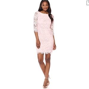 Pink Lace Shift Dress